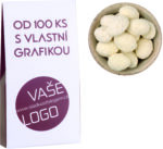 Mandle v bílé čokoládě a kokosu 90 g  s potiskem