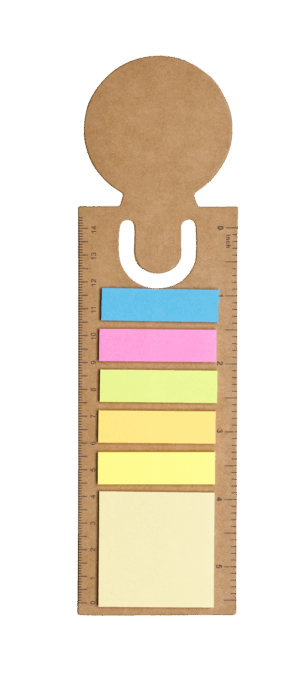 SEGNA* záložka se samolepicími papírky natur s potiskem